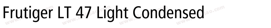 Frutiger LT 47 Light Condensed字体转换